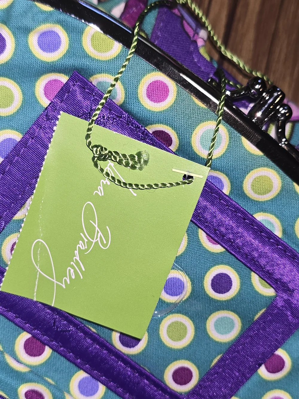 Brand New Never Used quilted Vera Bradley Kiss n' Snap Heather wallet